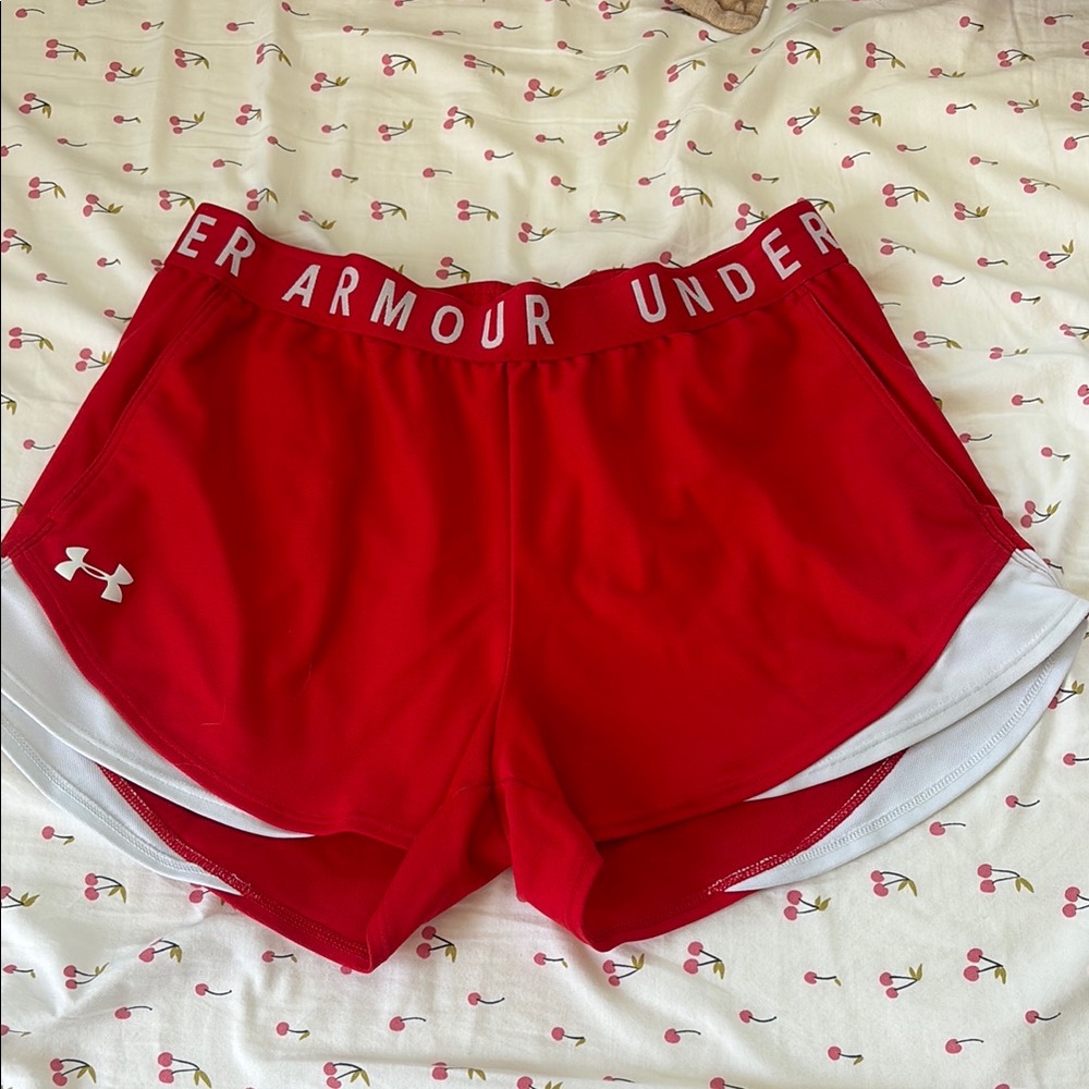Under Armour Women's Red Athletic Shorts